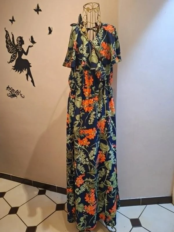 Robe longue tropicale